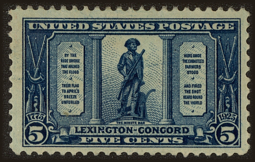 Front view of United States 619 collectors stamp