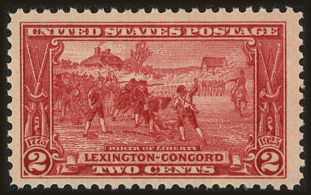 Front view of United States 618 collectors stamp