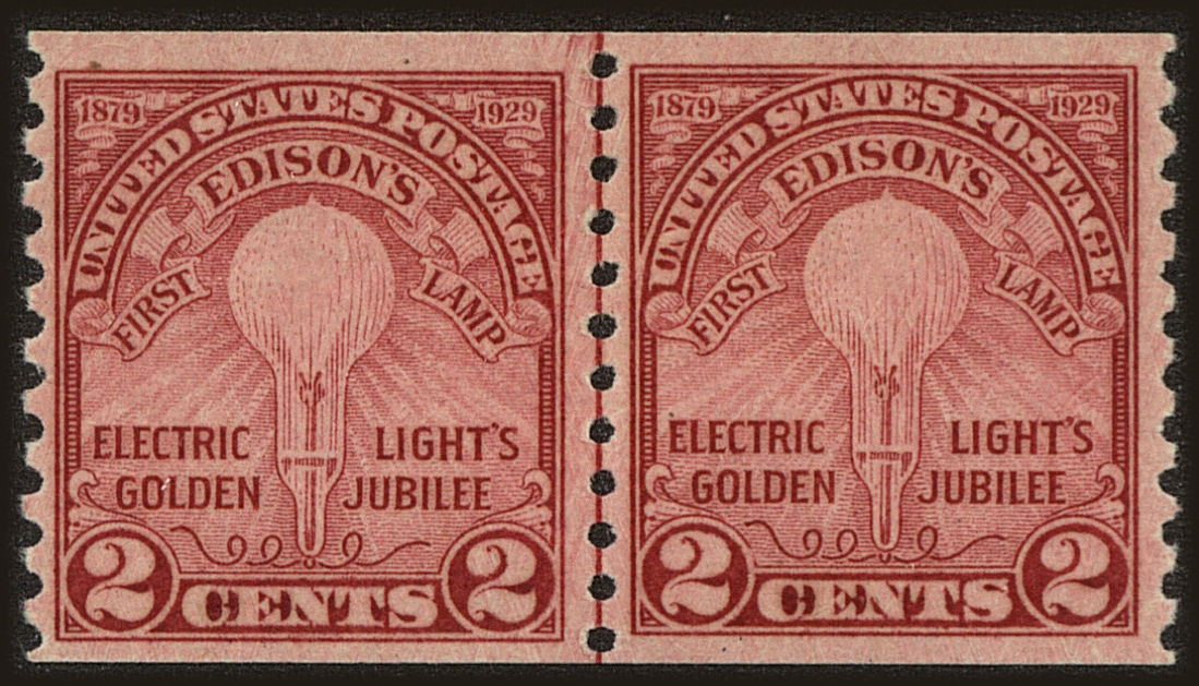 Front view of United States 656 collectors stamp