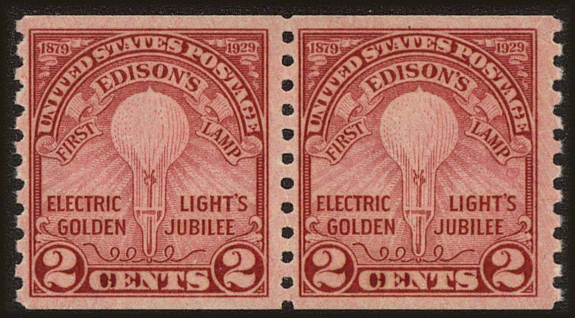 Front view of United States 656 collectors stamp