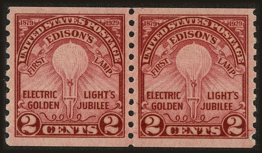 Front view of United States 656 collectors stamp