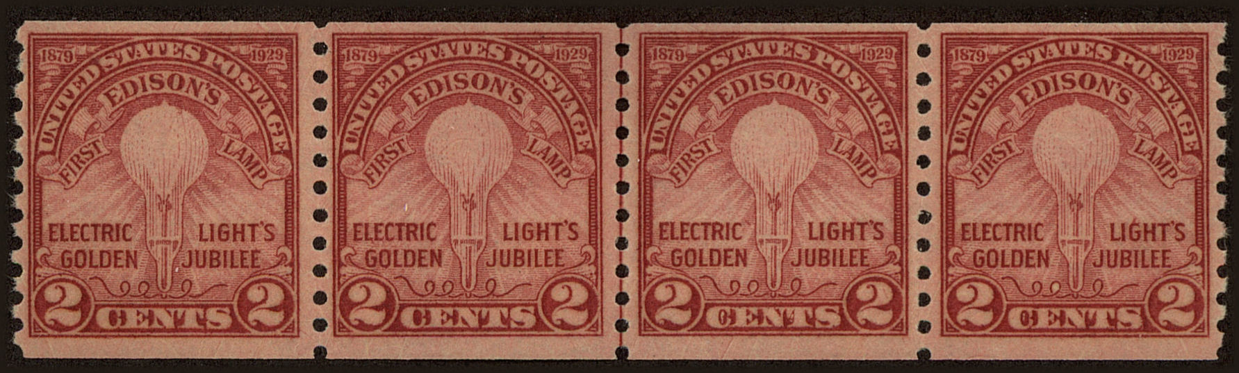 Front view of United States 656 collectors stamp