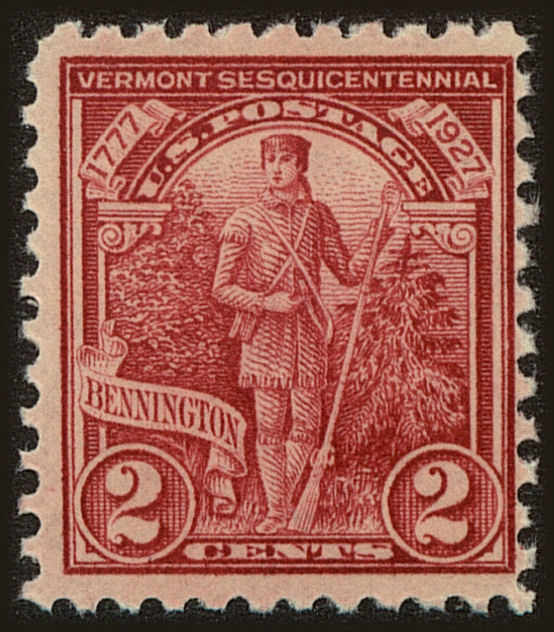 Front view of United States 643 collectors stamp