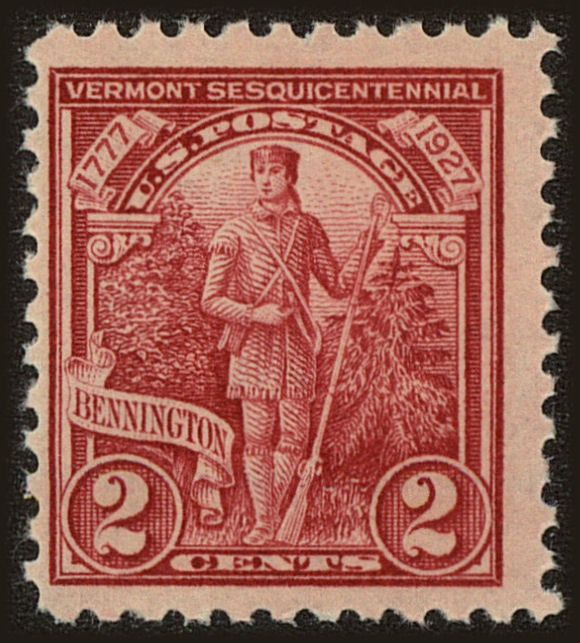 Front view of United States 643 collectors stamp