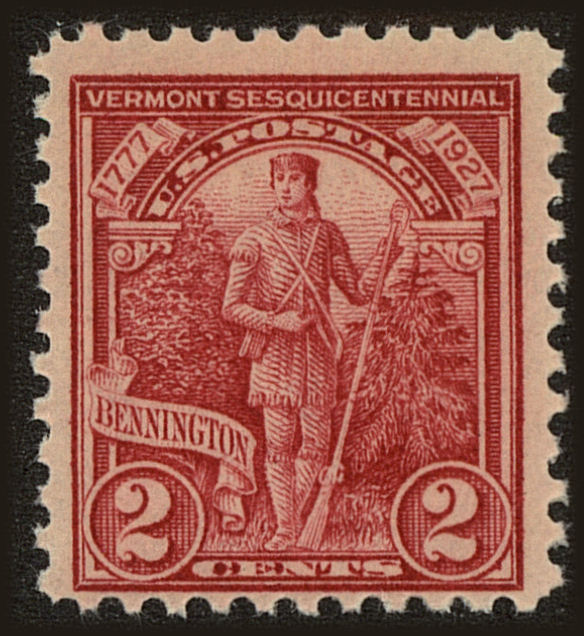 Front view of United States 643 collectors stamp