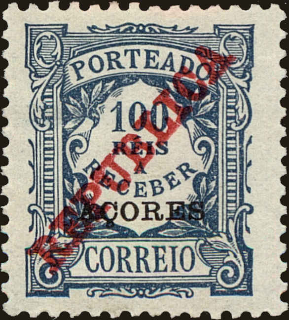 Front view of Azores J14 collectors stamp