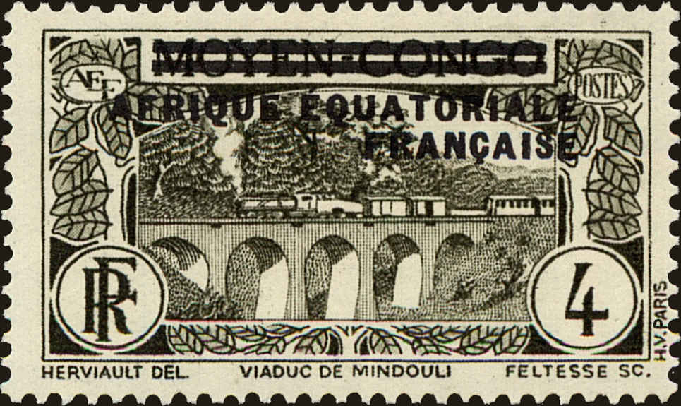 Front view of French Equatorial Africa 13 collectors stamp