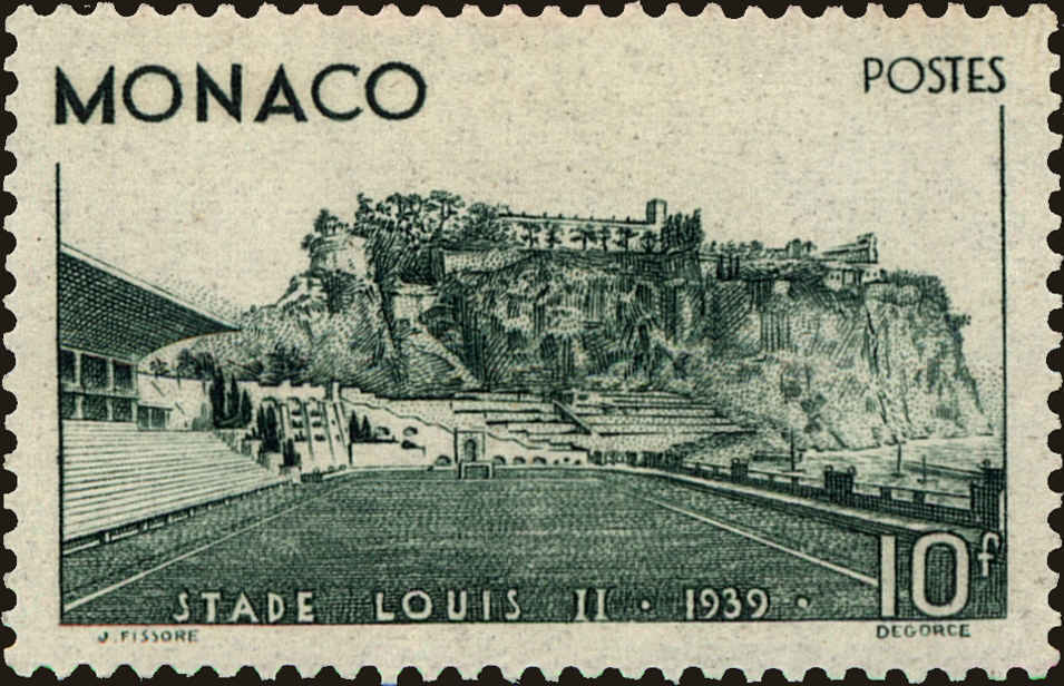 Front view of Monaco 176 collectors stamp