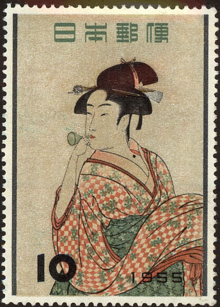 Front view of Japan 616 collectors stamp