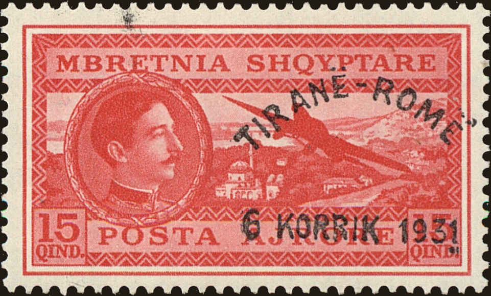 Front view of Albania C37 collectors stamp