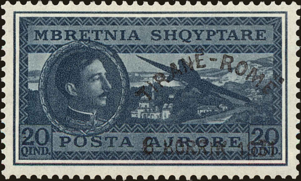 Front view of Albania C38 collectors stamp