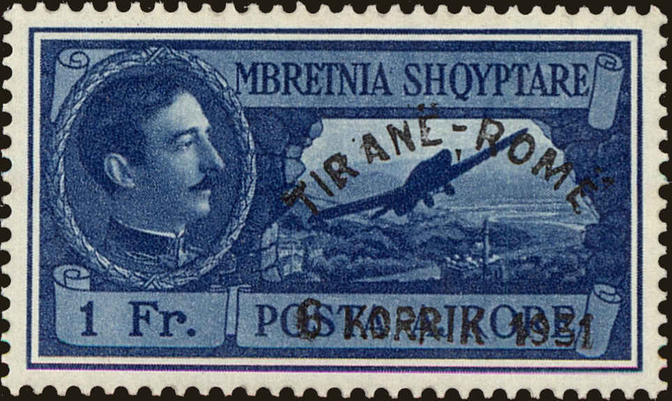 Front view of Albania C40 collectors stamp