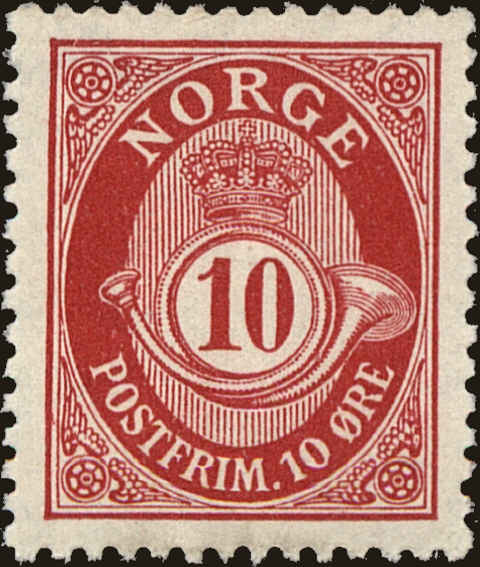 Front view of Norway 80 collectors stamp
