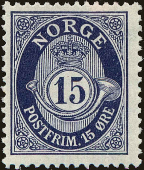 Front view of Norway 84 collectors stamp