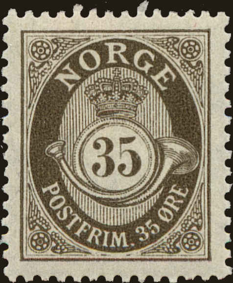 Front view of Norway 91 collectors stamp