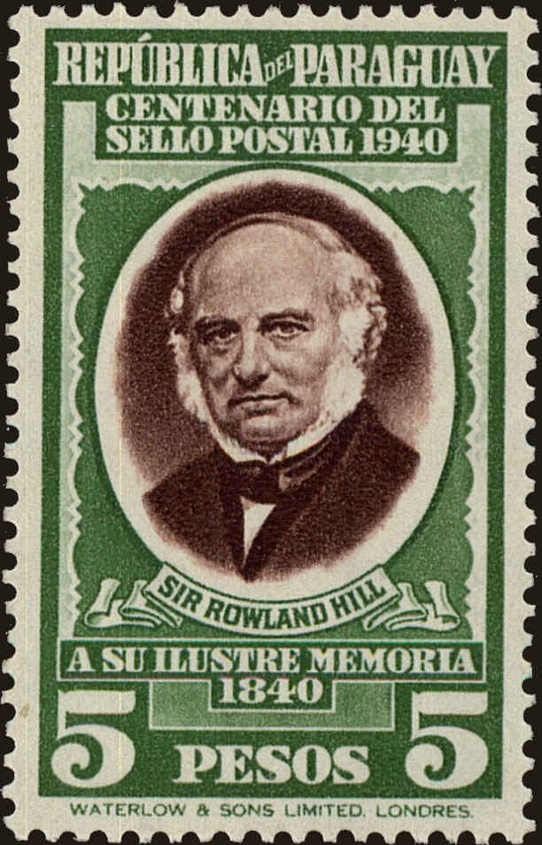 Front view of Paraguay 381 collectors stamp