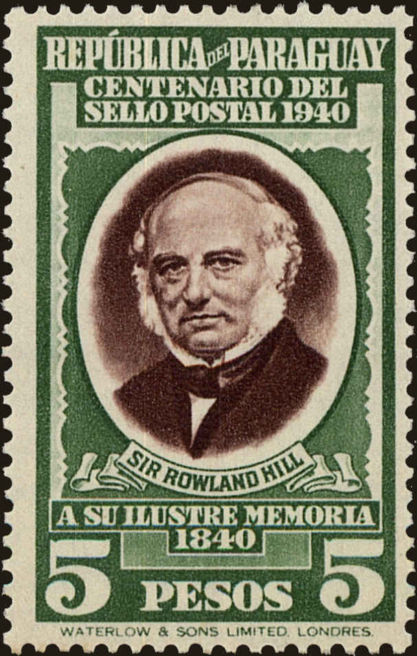 Front view of Paraguay 381 collectors stamp