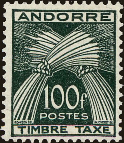 Front view of Andorra (French) J41 collectors stamp