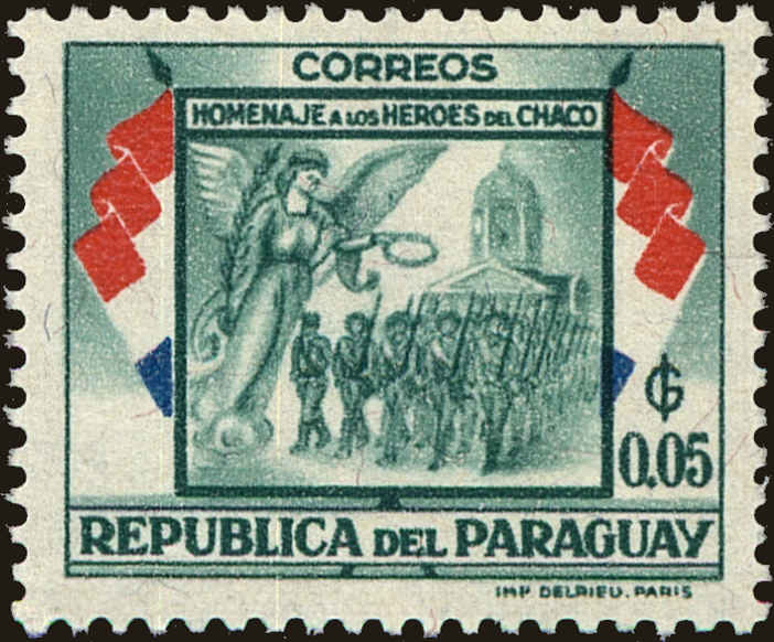 Front view of Paraguay 508 collectors stamp