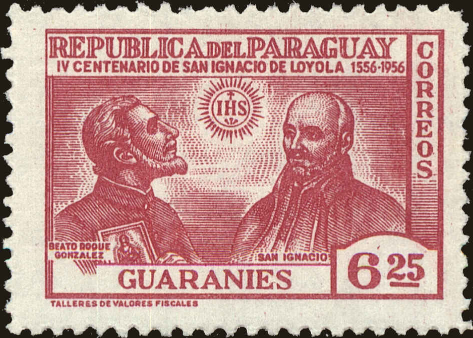 Front view of Paraguay 524 collectors stamp
