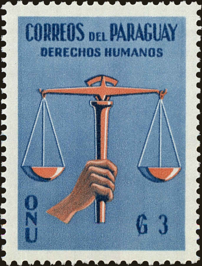 Front view of Paraguay 566 collectors stamp