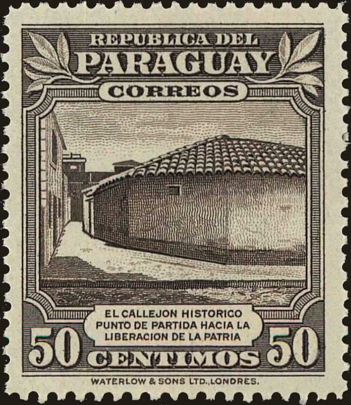 Front view of Paraguay 412 collectors stamp