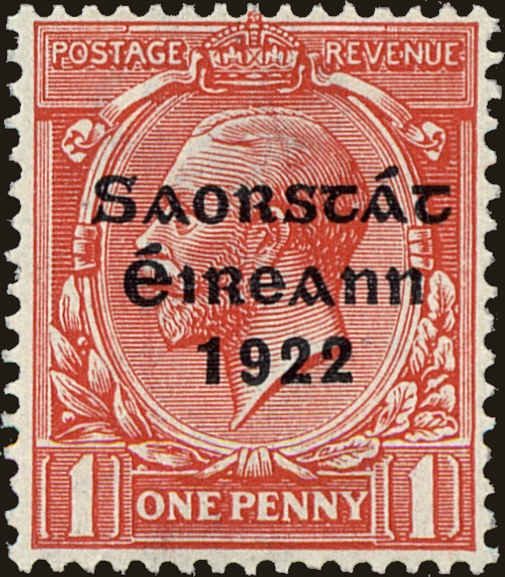 Front view of Ireland 45 collectors stamp