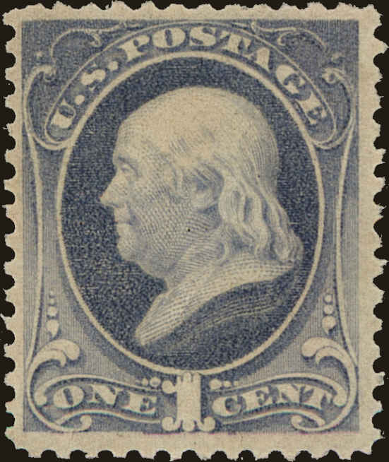Front view of United States 206 collectors stamp
