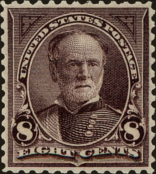 Front view of United States 272 collectors stamp