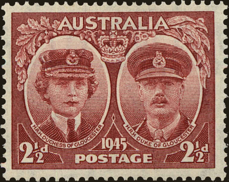 Front view of Australia 197 collectors stamp