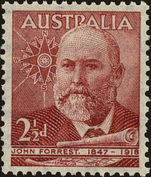 Front view of Australia 227 collectors stamp