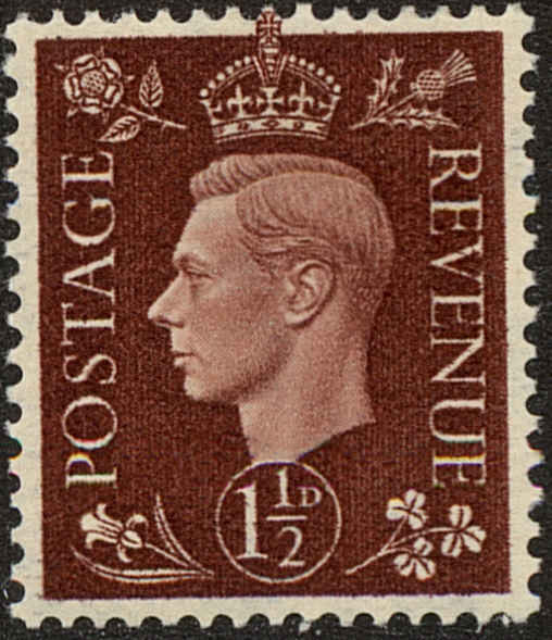 Front view of Great Britain 237a collectors stamp