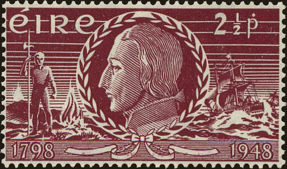 Front view of Ireland 135 collectors stamp