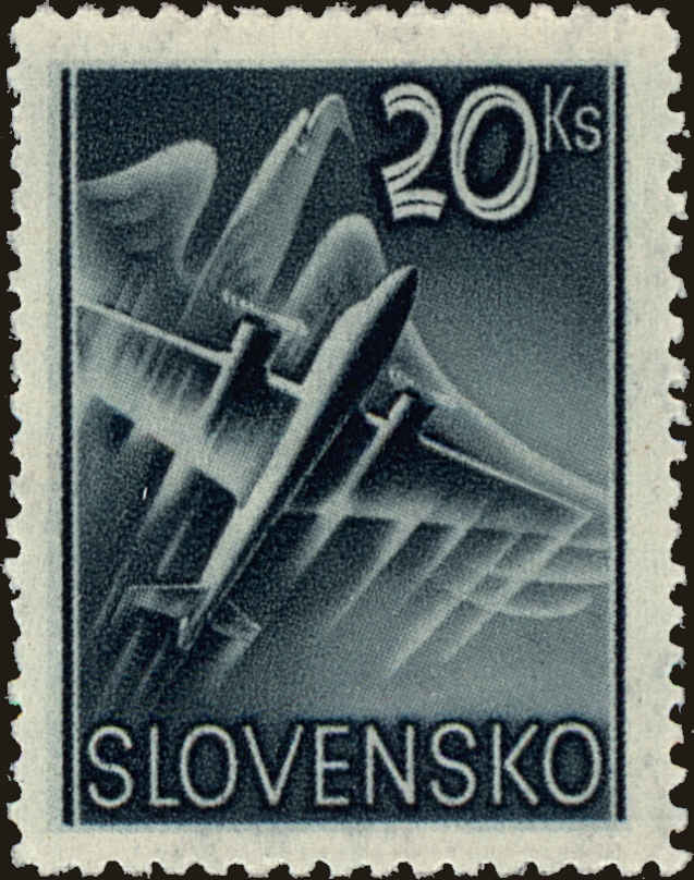 Front view of Slovakia C9 collectors stamp