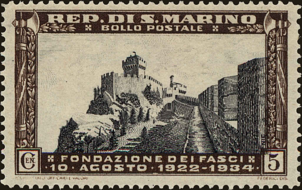 Front view of San Marino 161 collectors stamp
