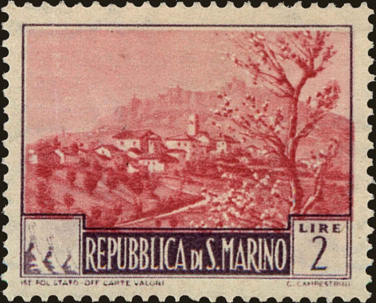 Front view of San Marino 270 collectors stamp