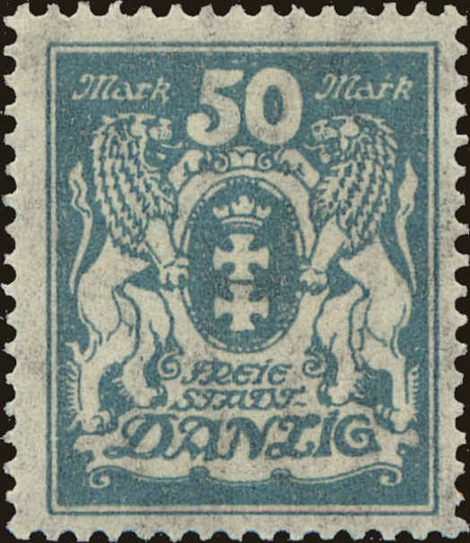 Front view of Danzig 113 collectors stamp