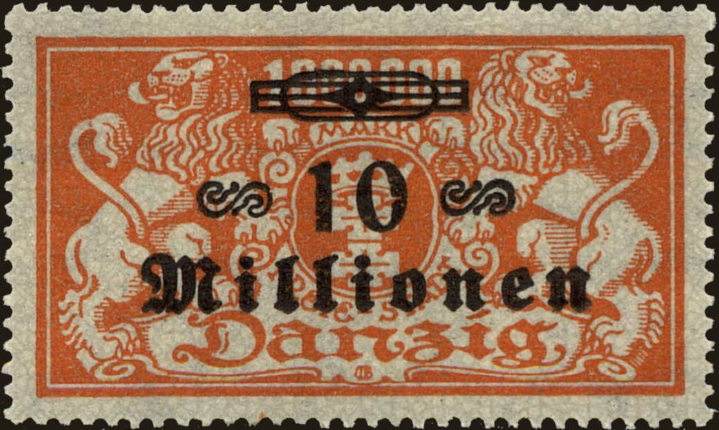Front view of Danzig 143 collectors stamp