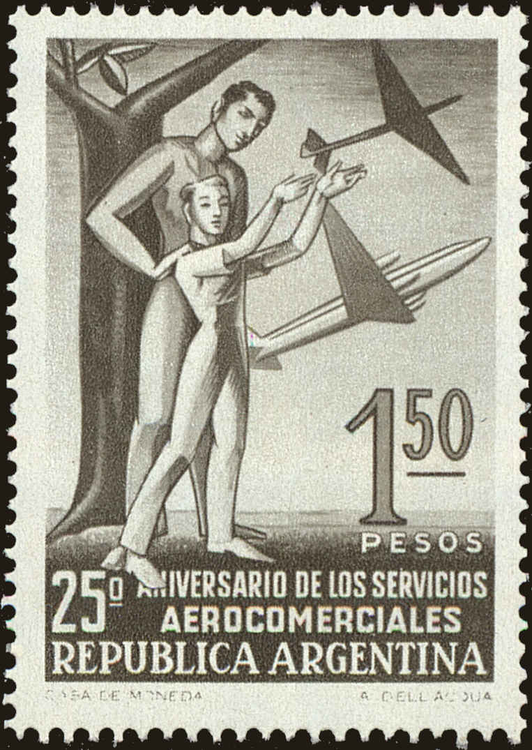 Front view of Argentina 645 collectors stamp