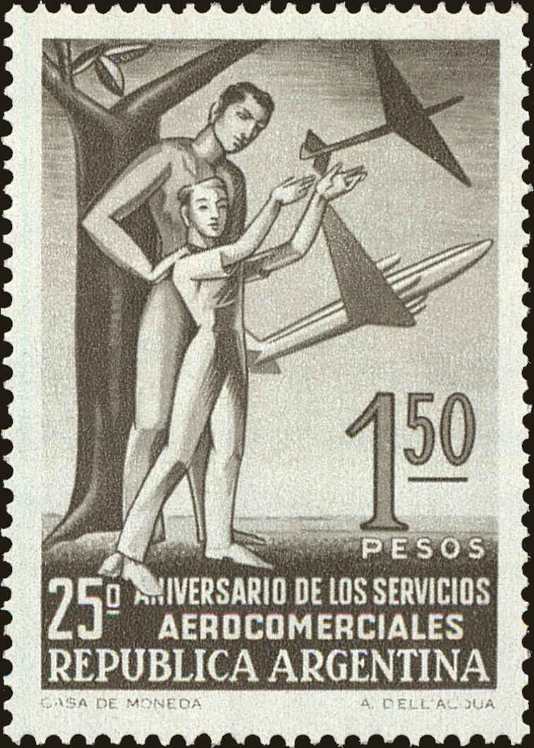 Front view of Argentina 645 collectors stamp