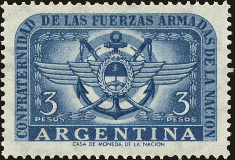 Front view of Argentina 648 collectors stamp