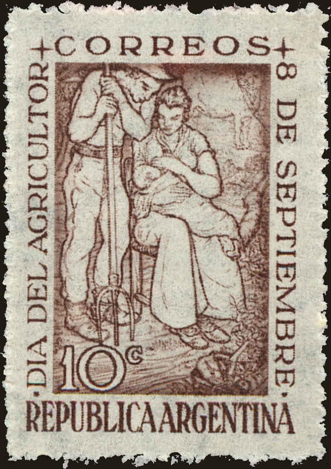 Front view of Argentina 580 collectors stamp
