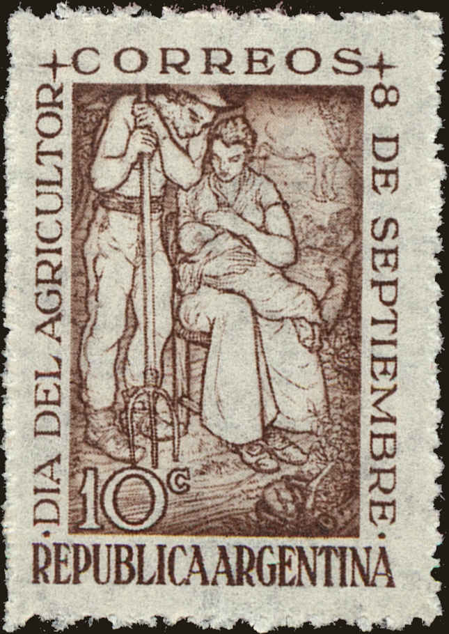 Front view of Argentina 580 collectors stamp