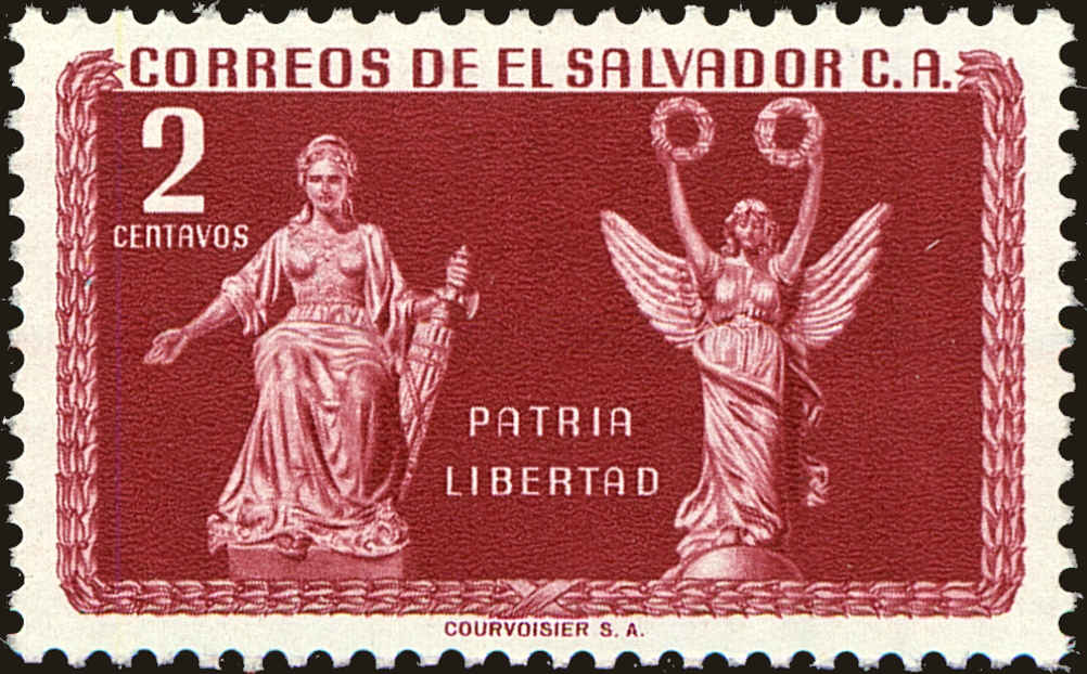 Front view of Salvador, El 656 collectors stamp