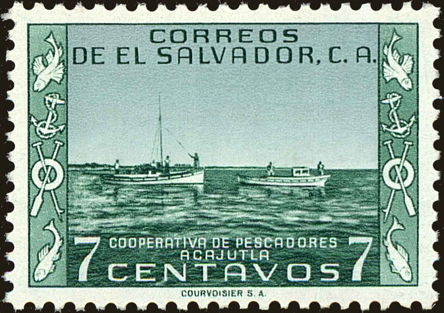Front view of Salvador, El 664 collectors stamp