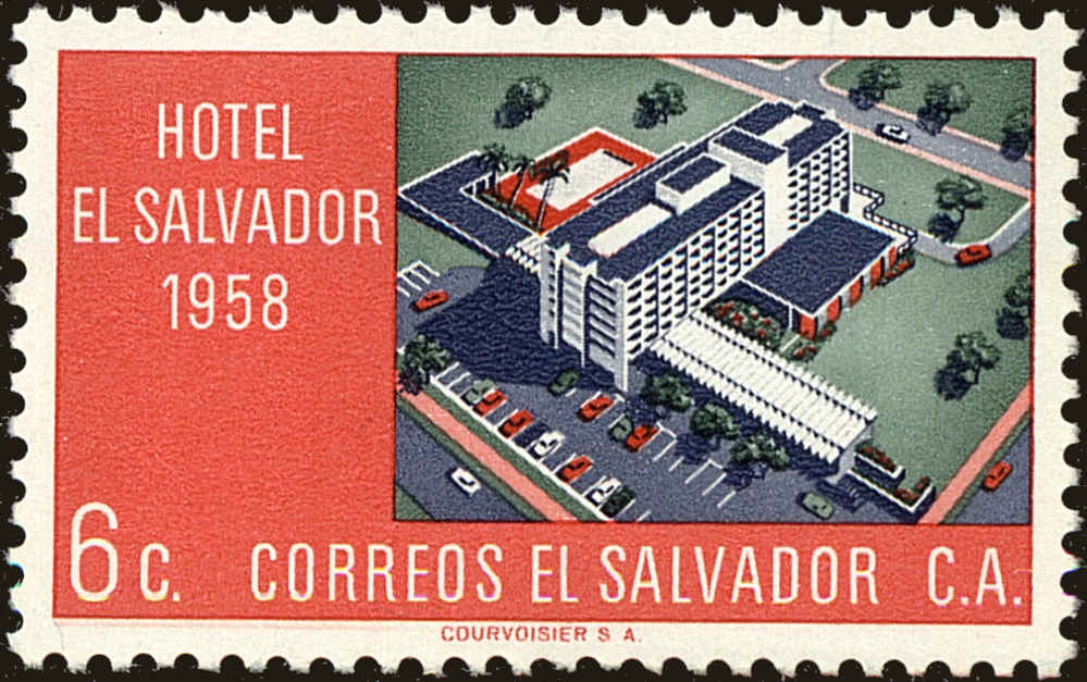 Front view of Salvador, El 698 collectors stamp