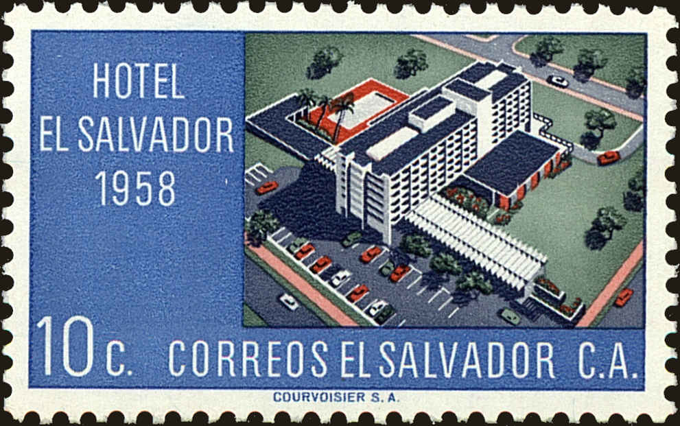 Front view of Salvador, El 699 collectors stamp