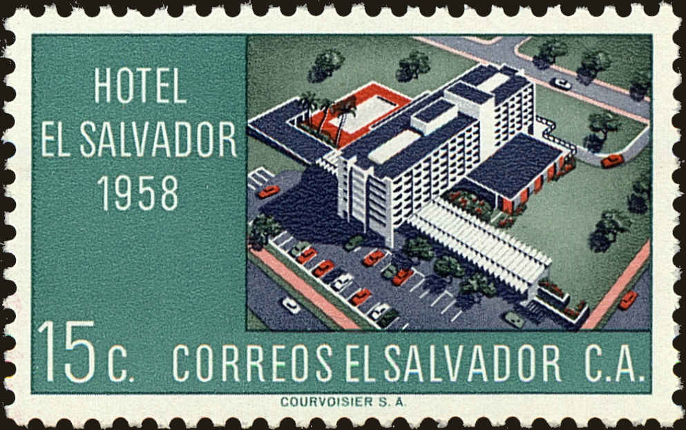 Front view of Salvador, El 700 collectors stamp