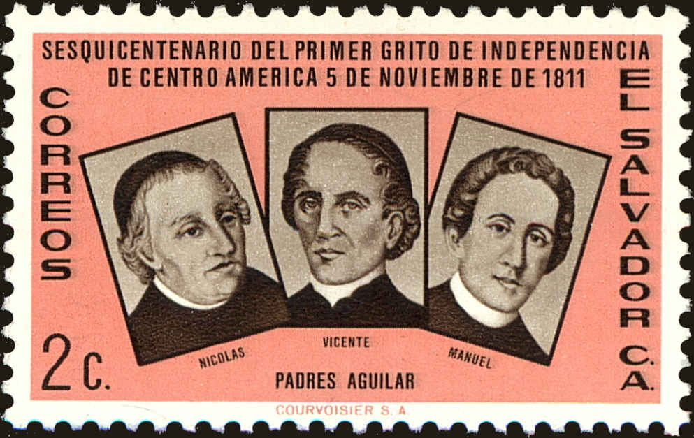 Front view of Salvador, El 720 collectors stamp