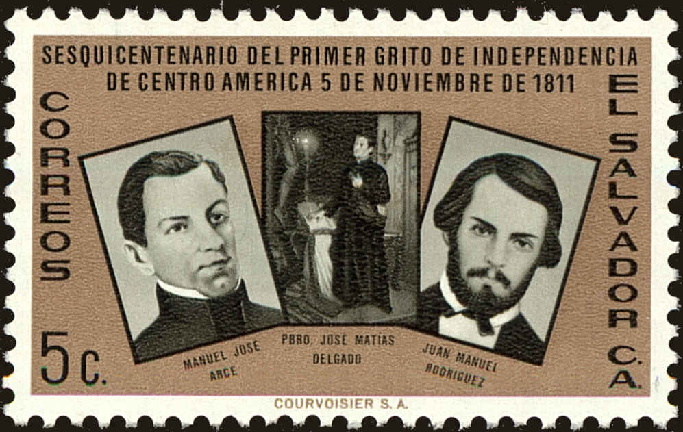 Front view of Salvador, El 721 collectors stamp